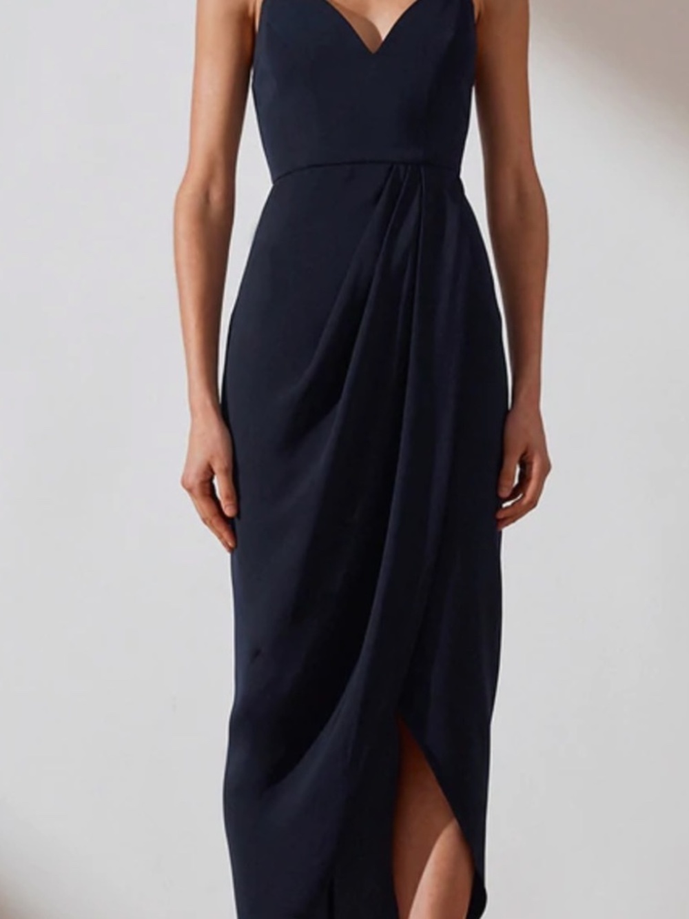Shona Joy Luxe Tie Front Cocktail Dress